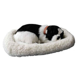 Realistic Sleeping dog Toy Breathing dog Stuffed Animal Doll with Mat Plush Toys for Children Home Ornament In Australia - Darrahopens