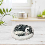 Realistic Sleeping Cat Toy Breathing Cat Stuffed Animal Doll with Mat Plush Toys for Children Home Ornament In Australia - Darrahopens
