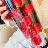 Soap Rose Flower Bouquet Gift Box Artificial Rose Flowers Rose Petal Bouquet Tube Valentine's Day Gift For Lover In Australia - Darrahopens