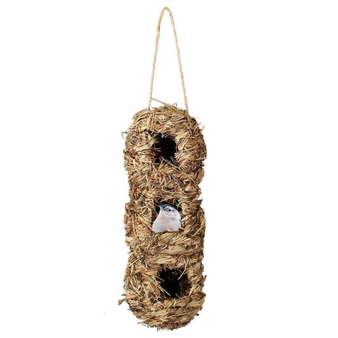 Hand Woven Hummingbird Houses Peanut Shape Natural Bird Nest Hut Straw Bird Nest Handmade Hanging Bird Hut for Window Home Garden In Australia - Darrahopens