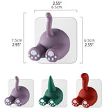 Cute Cartoon Animal Tail Wall Hooks Multi Purpose Sticky Hooks for Hanging Toothbrush Shower Home Wall Organizer In Australia - Darrahopens
