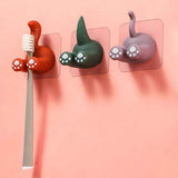 Cute Cartoon Animal Tail Wall Hooks Multi Purpose Sticky Hooks for Hanging Toothbrush Shower Home Wall Organizer