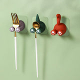 Cute Cartoon Animal Tail Wall Hooks Multi Purpose Sticky Hooks for Hanging Toothbrush Shower Home Wall Organizer