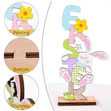 2 Pcs Easter Decorations Wooden Bunny Letter Printing Crafts Ornament Easter Decor for Home Table Party Arrangement Kids Gift In Australia - Darrahopens