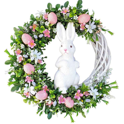 Easter Bunny Egg Wreath Acrylic Rabbit Egg Wreath Indoor Outdoor Easter Hanging Ornaments Home Front Door Party Decorations In Australia - Darrahopens