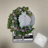 Easter Bunny Egg Wreath Acrylic Rabbit Egg Wreath Indoor Outdoor Easter Hanging Ornaments Home Front Door Party Decorations In Australia - Darrahopens