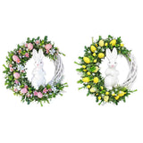 Easter Bunny Egg Wreath Acrylic Rabbit Egg Wreath Indoor Outdoor Easter Hanging Ornaments Home Front Door Party Decorations In Australia - Darrahopens