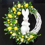 Easter Bunny Egg Wreath Acrylic Rabbit Egg Wreath Indoor Outdoor Easter Hanging Ornaments Home Front Door Party Decorations