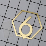 Digital Acrylic Mirror Table Number Wedding Supplies Table Decoration