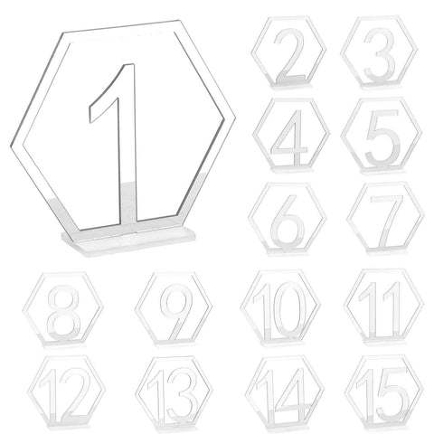 Table Number Acrylic Mirror 1 To 15 Table Number For Weddings Dinner In Australia - Darrahopens