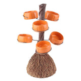 Snack Bowl Holder Halloween Pumpkin Snack Bowl Rack Witch Broom Decor Dessert Bowl Stand for Dining Table In Australia - Darrahopens