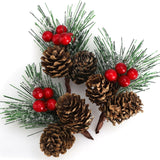 Mini Christmas Tree Accessories Pine Cones Pine Branches Christmas Decorations Small Flower Arrangements