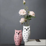 Flower Pots Nordic Modern Vase Decoration Owl Decorative Ceramic Desktop Crafts Ornament