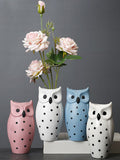 Flower Pots Nordic Modern Vase Decoration Owl Decorative Ceramic Desktop Crafts Ornament