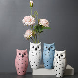 Flower Pots Nordic Modern Vase Decoration Owl Decorative Ceramic Desktop Crafts Ornament