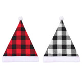 Plaid Christmas Hat Linen Adult Christmas Hat Xmas Holiday Hat Christmas Decorative Hat