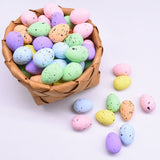 100PCS Colorful Foam Eggs Easter Egg Ornaments Crafts Birds Eggs DIY Wreath Accessories