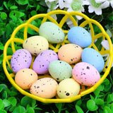 100PCS Colorful Foam Eggs Easter Egg Ornaments Crafts Birds Eggs DIY Wreath Accessories