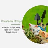 Patio Garden Flower Pots Fish Tank Cat Hanging Ornaments Cute Cartoon Backpack Cat Pendant