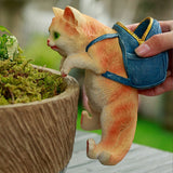 Patio Garden Flower Pots Fish Tank Cat Hanging Ornaments Cute Cartoon Backpack Cat Pendant In Australia - Darrahopens