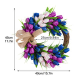 Wreath Artificial Hanging Wreath for Front Door Wall Tree Party Shop Window Decoration