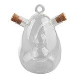 Glass Oil Control Jar Kitchen 2 in 1 Sealed Oil and Vinegar Dispenser Transparent Oil and Vinegar Bottle In Australia - Darrahopens