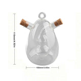 Glass Oil Control Jar Kitchen 2 in 1 Sealed Oil and Vinegar Dispenser Transparent Oil and Vinegar Bottle In Australia - Darrahopens