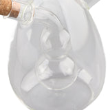 Glass Oil Control Jar Kitchen 2 in 1 Sealed Oil and Vinegar Dispenser Transparent Oil and Vinegar Bottle