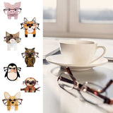 Wooden Eyeglass Holder Stand Animal Shaped Adorable Eyeglass Display Rack for Decoration