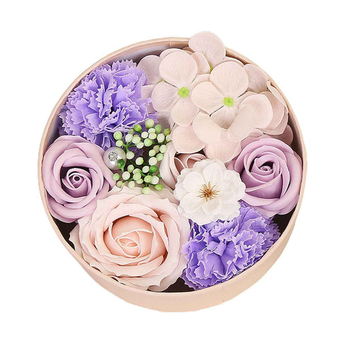 Artificial Flowers Combo Box Simulation Fake Soap Flower Round Box Valentine's Day Holiday Gift In Australia - Darrahopens