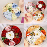 Artificial Flowers Combo Box Simulation Fake Soap Flower Round Box Valentine's Day Holiday Gift In Australia - Darrahopens