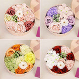 Artificial Flowers Combo Box Simulation Fake Soap Flower Round Box Valentine's Day Holiday Gift In Australia - Darrahopens