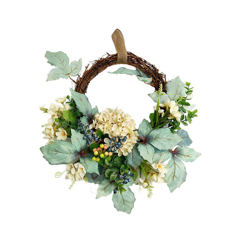 Artificial Hydrangea Wreath Spring Decorative Door Hanging Wall Wreath for Home Door In Australia - Darrahopens