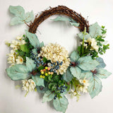 Artificial Hydrangea Wreath Spring Decorative Door Hanging Wall Wreath for Home Door In Australia - Darrahopens