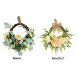 Artificial Hydrangea Wreath Spring Decorative Door Hanging Wall Wreath for Home Door