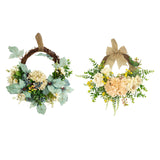 Artificial Hydrangea Wreath Spring Decorative Door Hanging Wall Wreath for Home Door