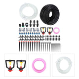 30m Drip Irrigation Kit Tubing Hose Nozzles Adapters Valves Drippers Set Garden Watering System