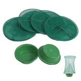4pcs Outdoor Fly Trap Reusable Hanging Fly Trap Cage Net with Bait Tray for Garden Farm Orchard In Australia - Darrahopens