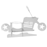 Stainless Steel Chicken Stand Removable Portable MotorcycleShape BBQ Roaster Stand for Party(FivePointed Star Shape )