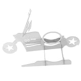 Stainless Steel Chicken Stand Removable Portable MotorcycleShape BBQ Roaster Stand for Party(FivePointed Star Shape )