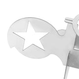 Stainless Steel Chicken Stand Removable Portable MotorcycleShape BBQ Roaster Stand for Party(FivePointed Star Shape )