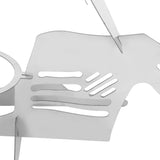 Stainless Steel Chicken Stand Removable Portable MotorcycleShape BBQ Roaster Stand for Party(FivePointed Star Shape )
