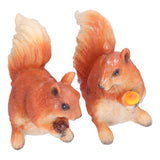 Resin Animal Squirrels Model Cartoon Squirrels Shaped Statue Decoration Synthetic Resin Micro Landscape Crafts for Home Garden Terrace YardStyle 2 In Australia - Darrahopens