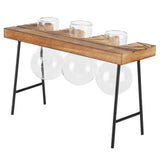 Desktop Glass Planter Wooden Stand Bulb Glass Vase Hydroponics Plant Planter for Home Office Garden3 Bottle In Australia - Darrahopens