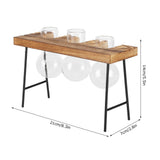 Desktop Glass Planter Wooden Stand Bulb Glass Vase Hydroponics Plant Planter for Home Office Garden3 Bottle