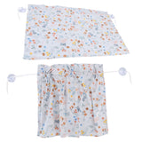 2PCS Simple Style Sunshade Curtain Adjustable Car Side Window Curtain Cute Car Curtain with Suction CupType 2