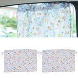 2PCS Simple Style Sunshade Curtain Adjustable Car Side Window Curtain Cute Car Curtain with Suction CupType 2