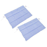 2Pcs Grid Design Anti Ultraviolet Car Curtain Side Car Window Sun Shade with Suction CupBlue Grid