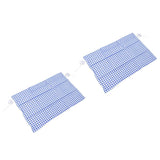 2Pcs Grid Design Anti Ultraviolet Car Curtain Side Car Window Sun Shade with Suction CupBlue Grid