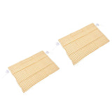 2Pcs Grid Design Anti Ultraviolet Car Curtain Side Car Window Sun Shade with Suction CupYellow Grid